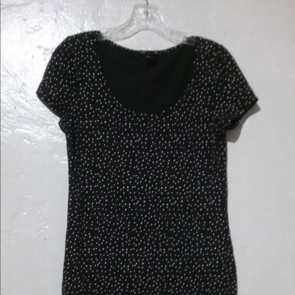 Black polka dot dress